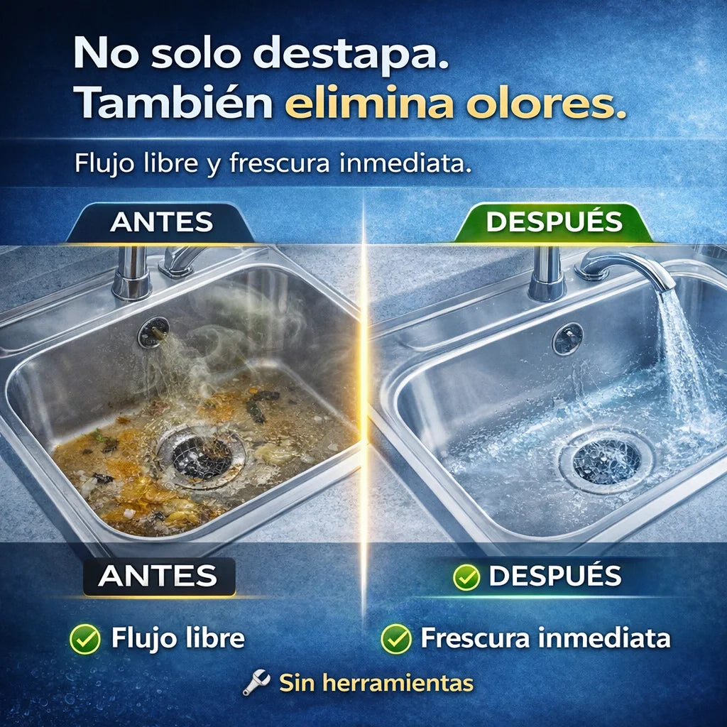DrenaMax™ | Destapa y Previene Obstrucciones en Minutos