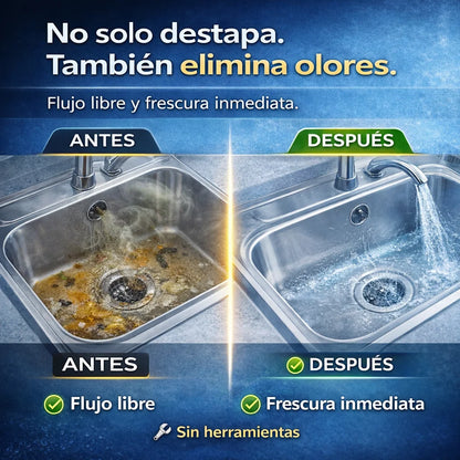 DrenaMax™ | Destapa y Previene Obstrucciones en Minutos