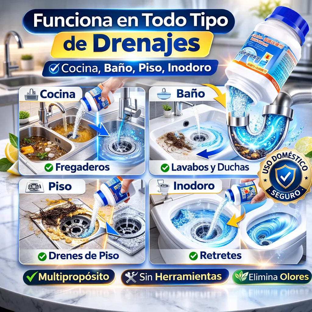 DrenaMax™ | Destapa y Previene Obstrucciones en Minutos