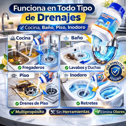 DrenaMax™ | Destapa y Previene Obstrucciones en Minutos
