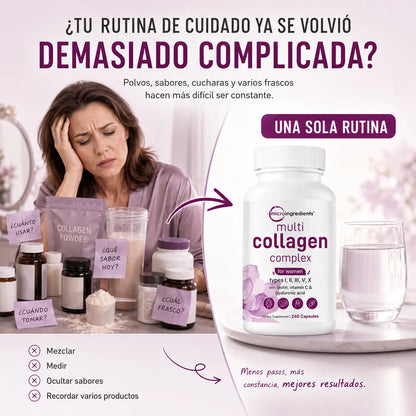 Multicolágeno Complex para Mujer | Biotina, Vitamina C y Ácido Hialurónico