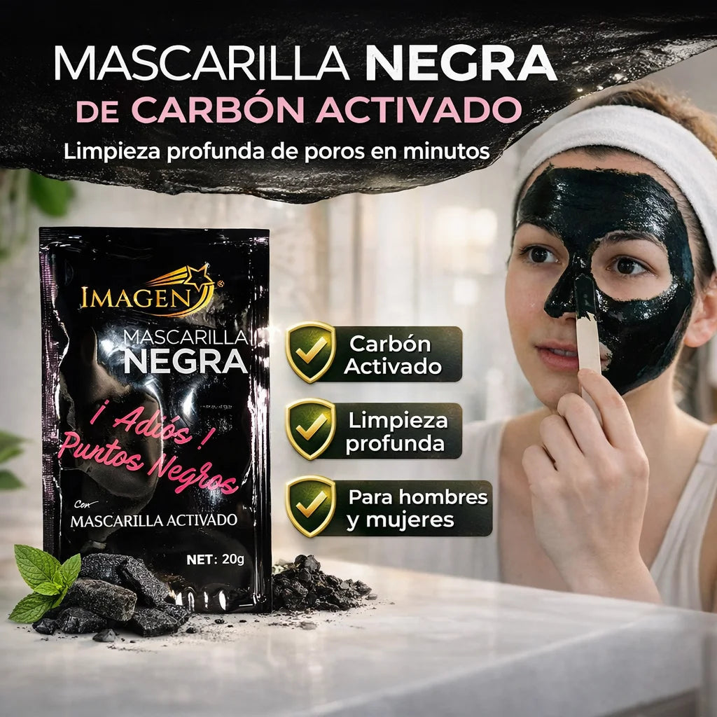 Mascarilla Negra Carbon Activa | Adios puntos negros