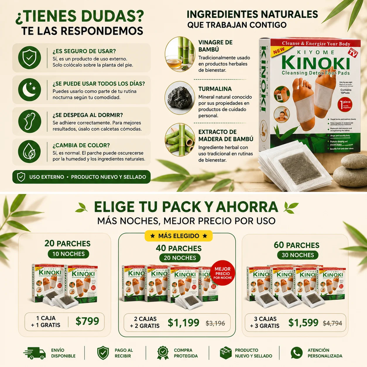Parches Detox Herbales Kinoki™
