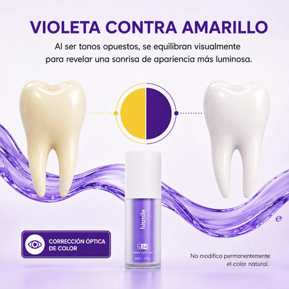 Corrector Dental Morado Hismile V34 | Efecto Blanqueador Visual