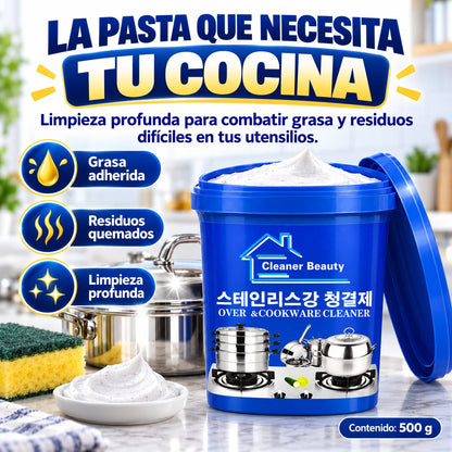 3x1 Pasta Limpiadora de Ollas para Acero Inoxidable