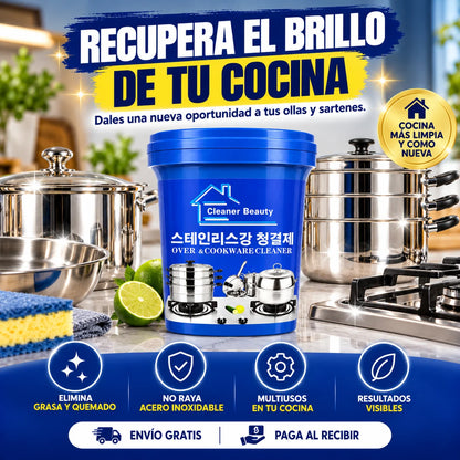 3x1 Pasta Limpiadora de Ollas para Acero Inoxidable