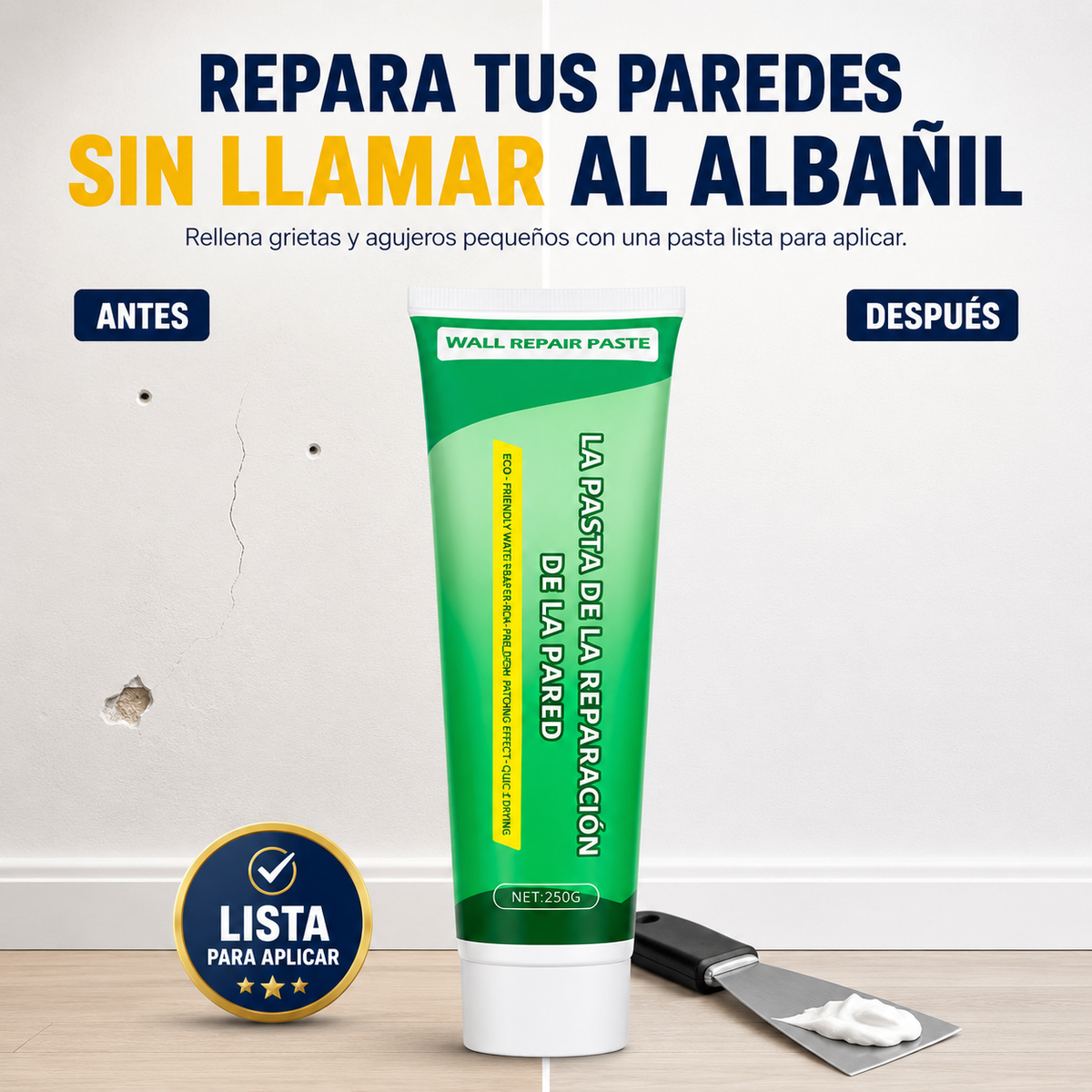 EasyWall 3x1 | Repara Grietas en Minutos