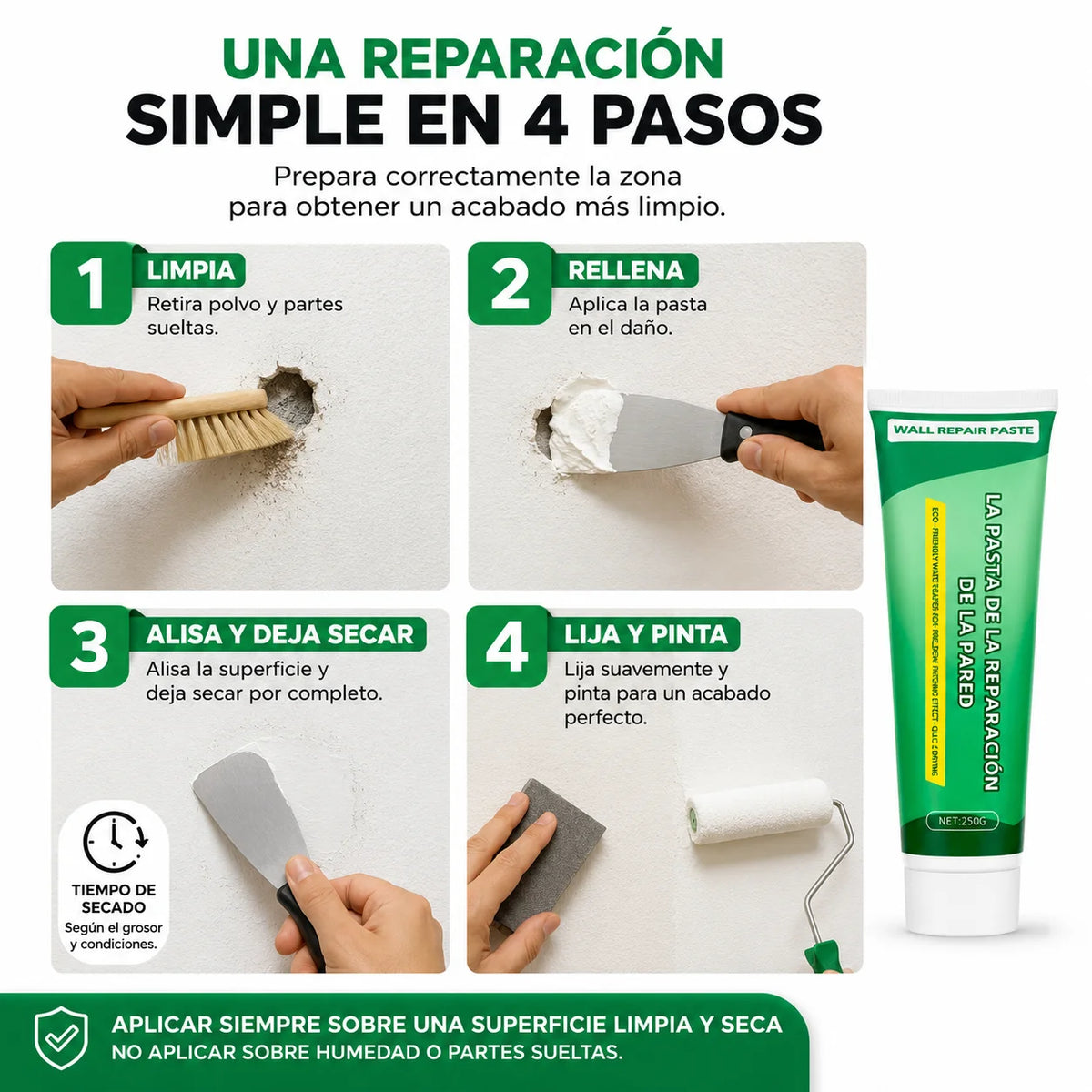 EasyWall 3x1 | Repara Grietas en Minutos