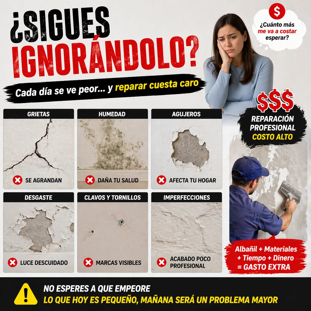 EasyWall 3x1 | Repara Grietas en Minutos