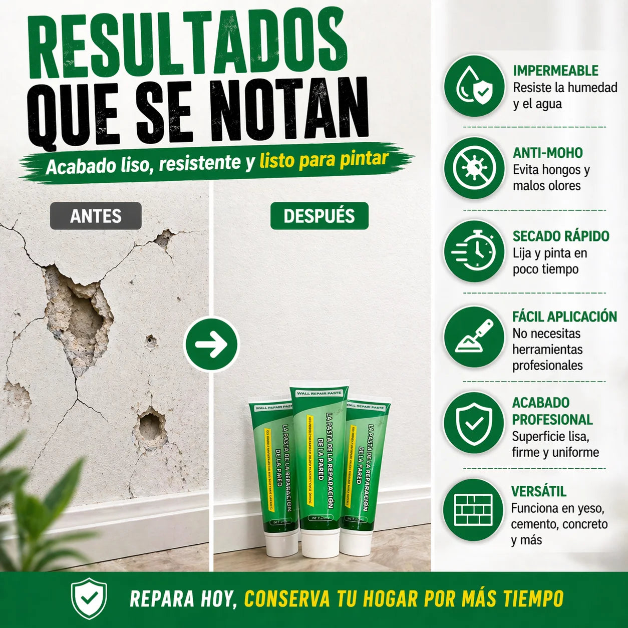 EasyWall 3x1 | Repara Grietas en Minutos