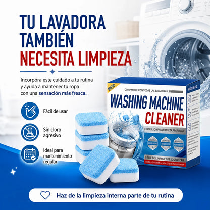 Kit 12 Pastillas Limpieza Profunda para Lavadora | Elimina Sarro y Malos Olores
