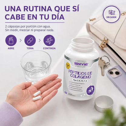Péptidos de Colágeno Swiyie | Tipo I, II, III, V y X