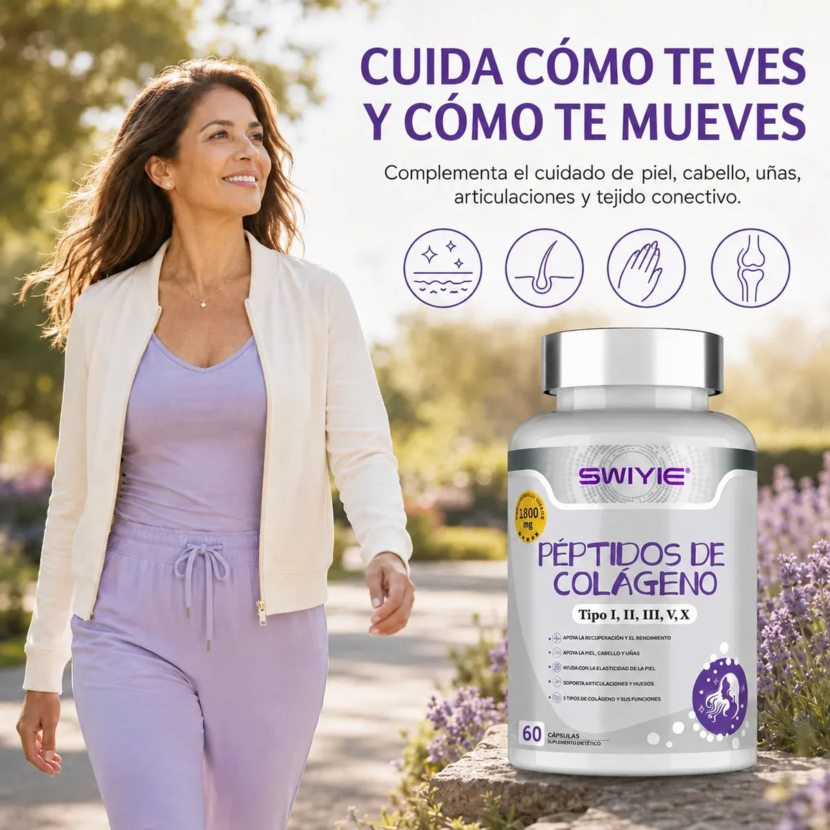 Péptidos de Colágeno Swiyie | Tipo I, II, III, V y X