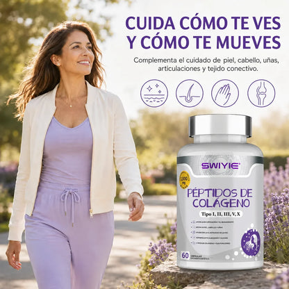 Péptidos de Colágeno Swiyie | Tipo I, II, III, V y X