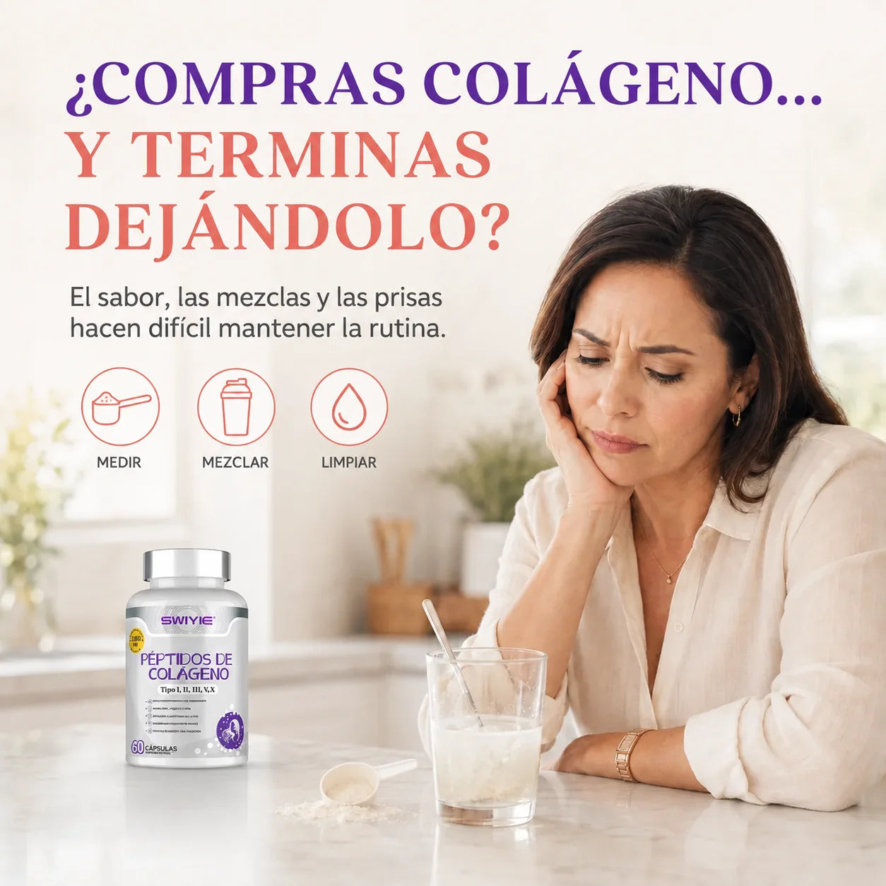 Péptidos de Colágeno Swiyie | Tipo I, II, III, V y X