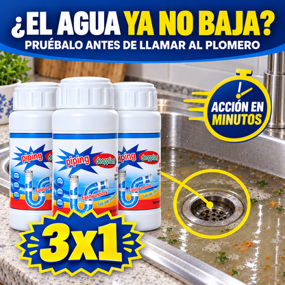 3x1 Polvo Destapacaños | Destapa y elimina malos olores