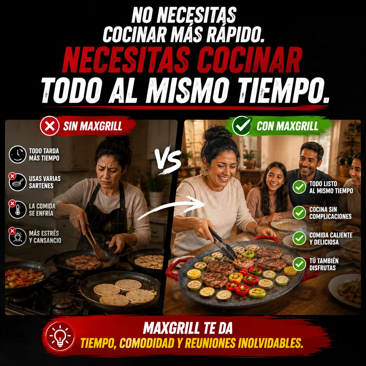 MaxGrill Plancha Eléctrica | Cocina Todo Caliente