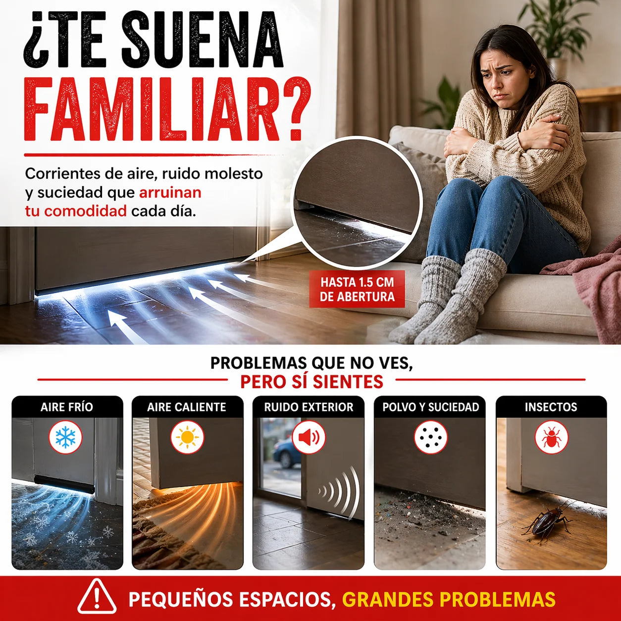 ¡PROMO 2x1! SellaPuerta 360° | Bloquea Aire, Polvo y Ruido en Segundos