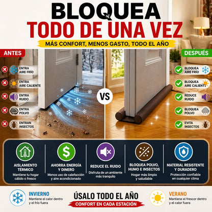 ¡PROMO 2x1! SellaPuerta 360° | Bloquea Aire, Polvo y Ruido en Segundos