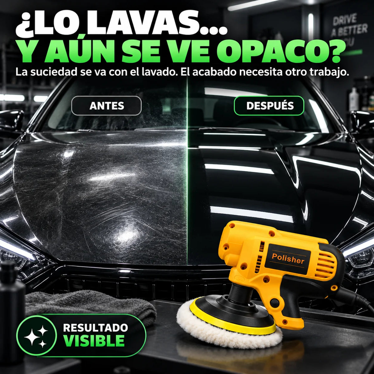 Pulidora Polisher Eléctrica | Almohadilla Desmontable