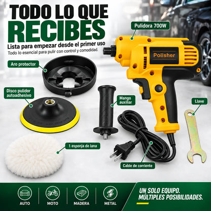 Pulidora Polisher Eléctrica | Almohadilla Desmontable