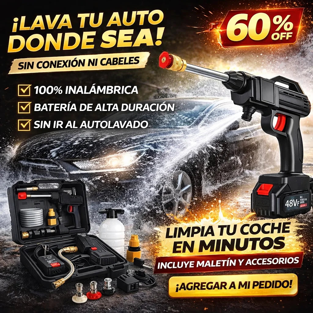 Pistola Pro Hidrolavadora Para Coche Inalambrica