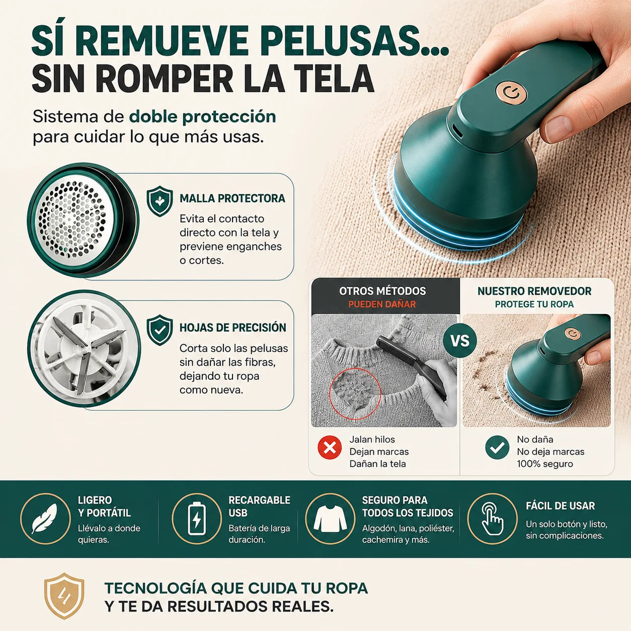 Quitapelusas Eléctrico | Ropa Como Nueva