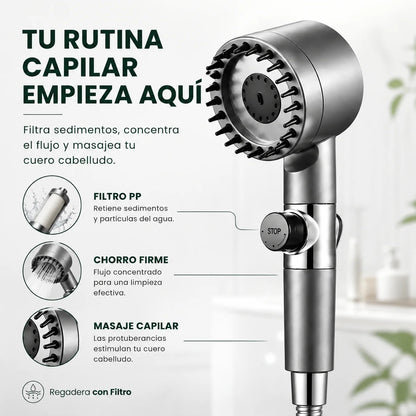 Regadera de Alta Presión | Cabezal Ajustable