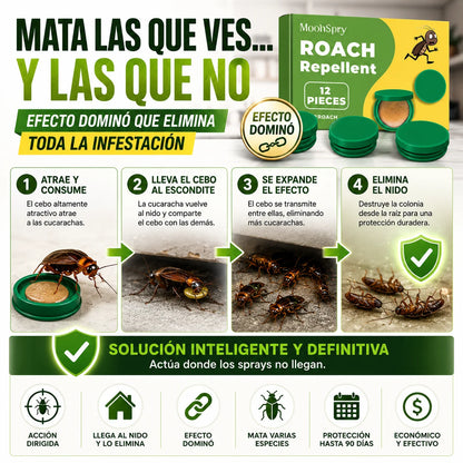 MoonSpry™ | Elimina Cucarachas Desde el Nido y Protege tu Hogar por 90 Días
