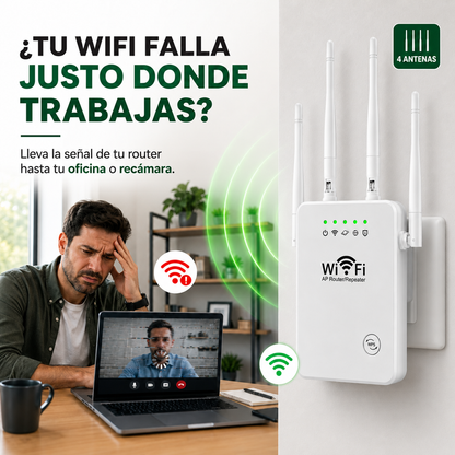 Amplificador de Señal WiFi 300 Mbps | Extiende la Cobertura de tu Módem