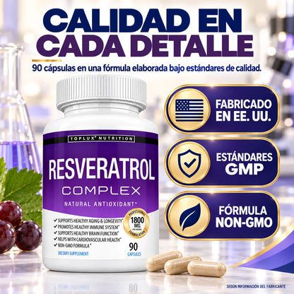 Resveratrol Complex Toplux | Antioxidante y Bienestar Diario