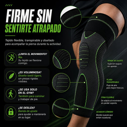 Rodillera Larga de Compresión para Rodilla | Soporte Deportivo y Ajuste Cómodo