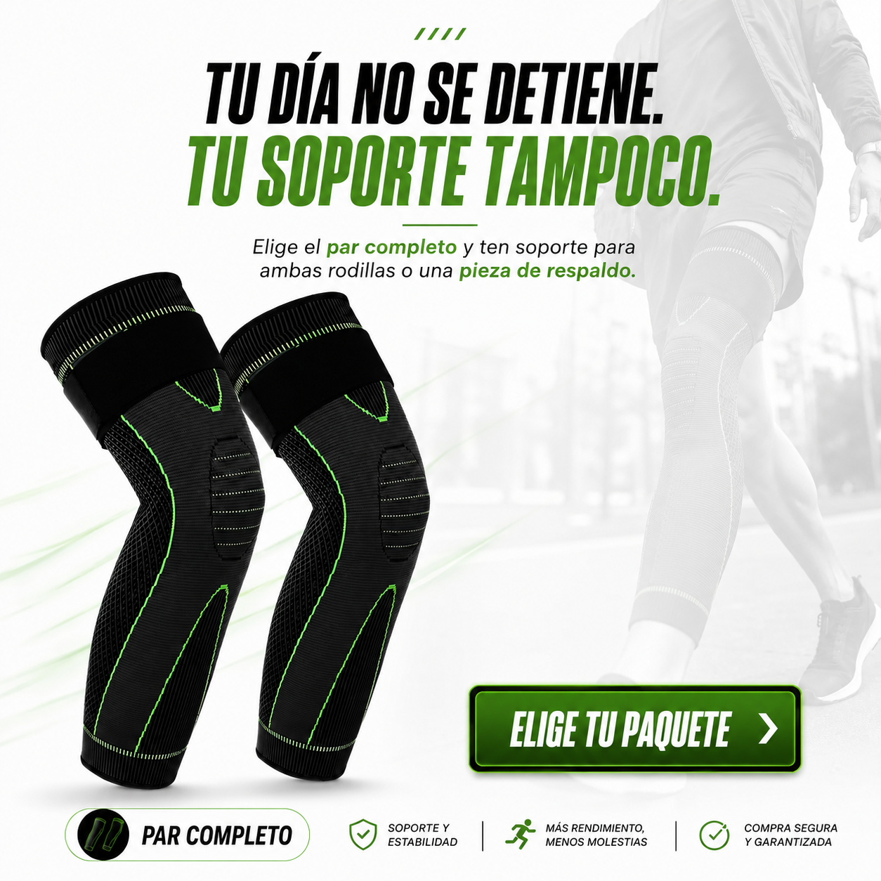 Rodillera Larga de Compresión para Rodilla | Soporte Deportivo y Ajuste Cómodo