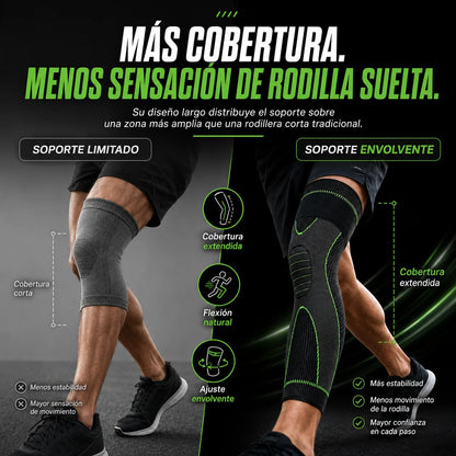 Rodillera Larga de Compresión para Rodilla | Soporte Deportivo y Ajuste Cómodo