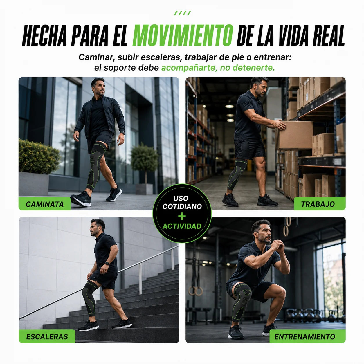 Rodillera Larga de Compresión para Rodilla | Soporte Deportivo y Ajuste Cómodo