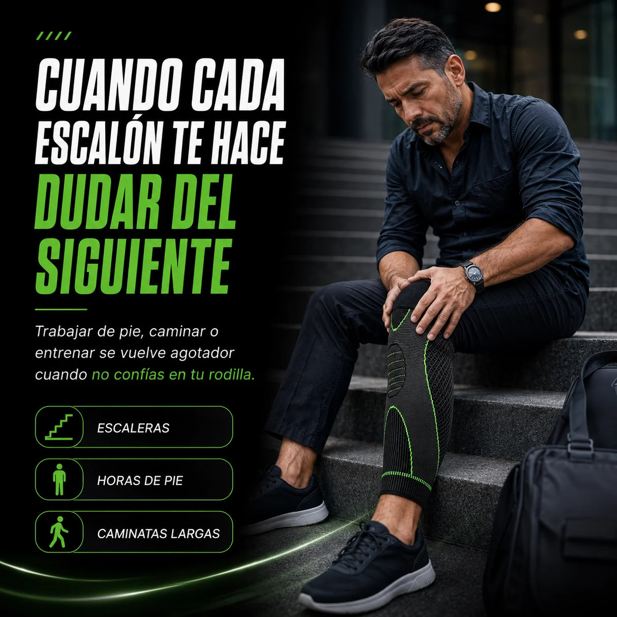 Rodillera Larga de Compresión para Rodilla | Soporte Deportivo y Ajuste Cómodo