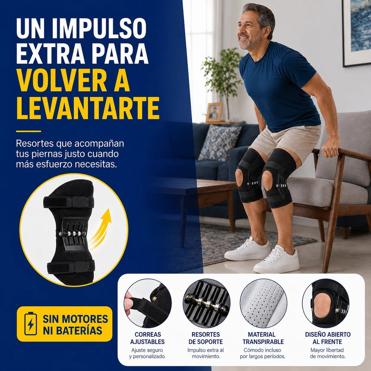 Rodilleras Mecatrónicas con Soporte Articulado | Movimiento Asistido