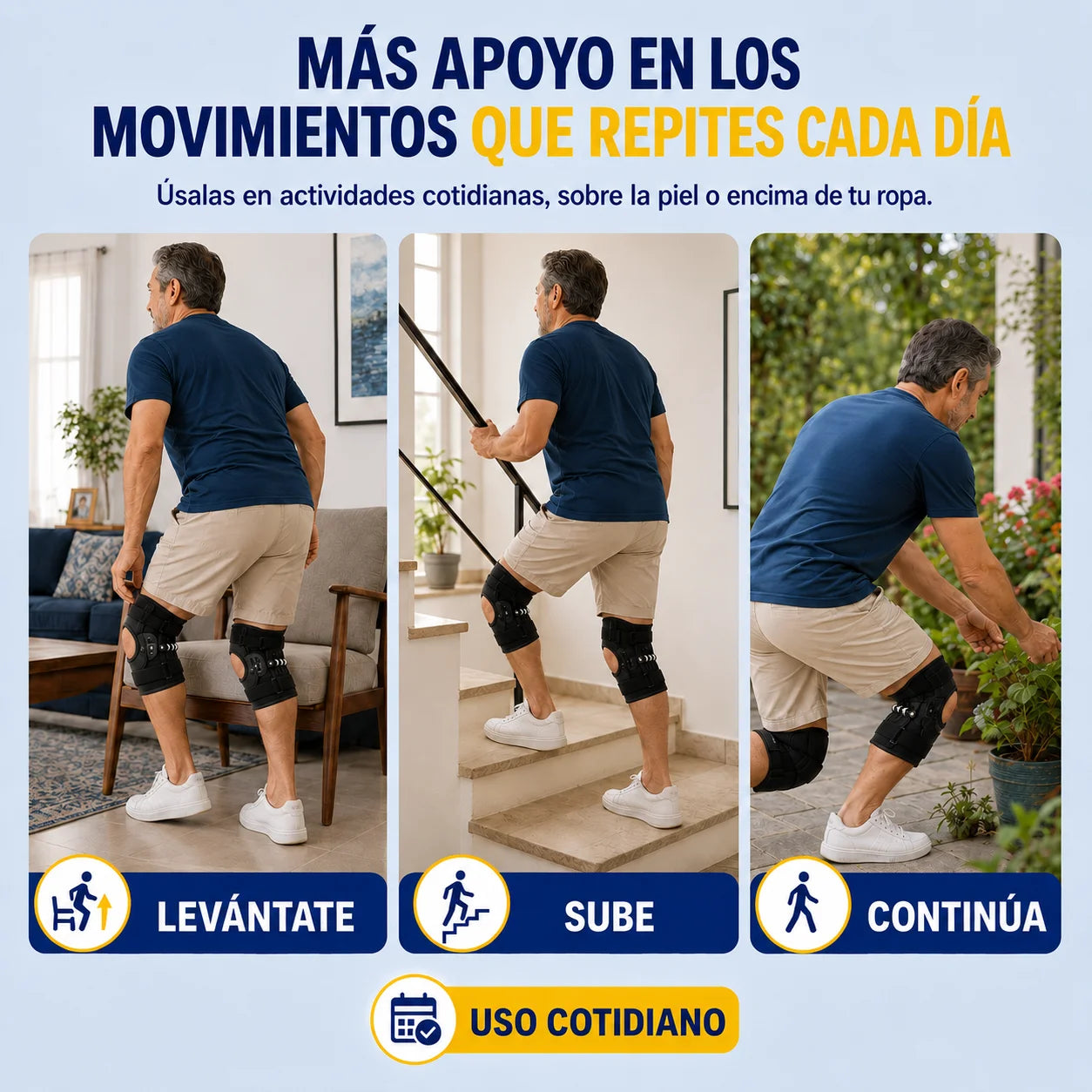 Rodilleras Mecatrónicas con Soporte Articulado | Movimiento Asistido