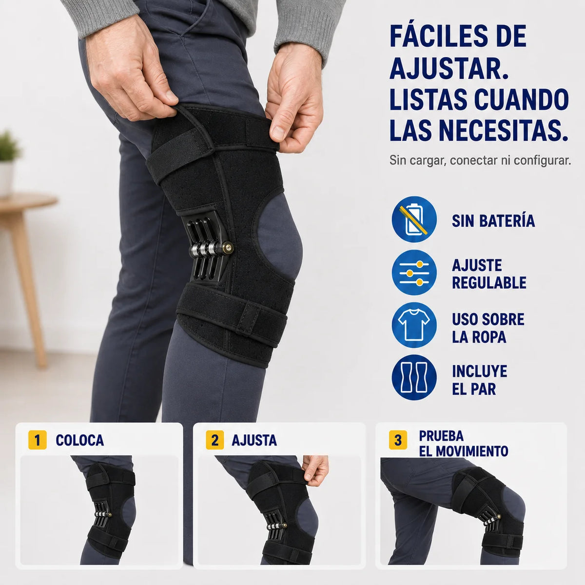 Rodilleras Mecatrónicas con Soporte Articulado | Movimiento Asistido