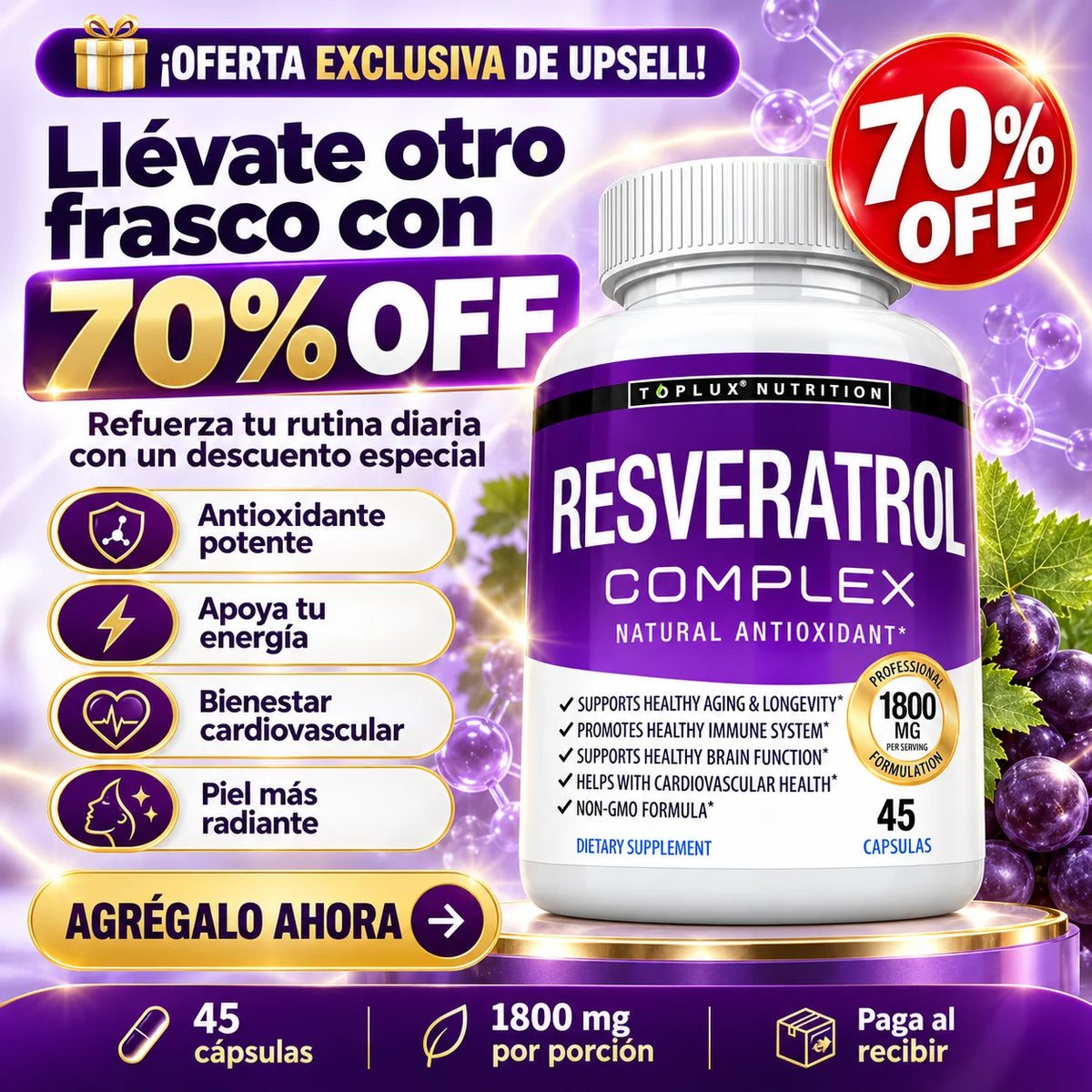 Resveratrol Complex Toplux | Antioxidante y Bienestar Diario (2)