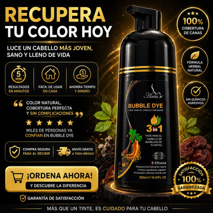 Shampoo Negro 3 en 1 de 500 Ml | Adiós Canas En Minutos