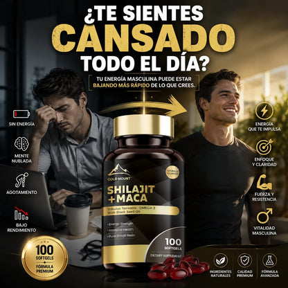 Shilajit + Maca | Recupera Tu Energía Masculina