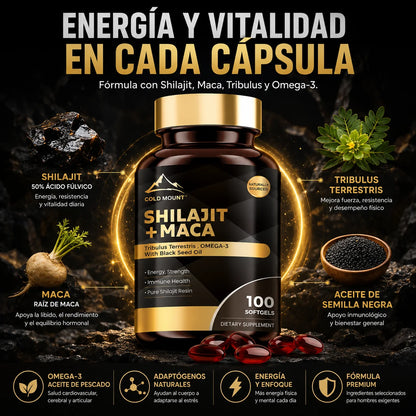 Shilajit + Maca | Recupera Tu Energía Masculina