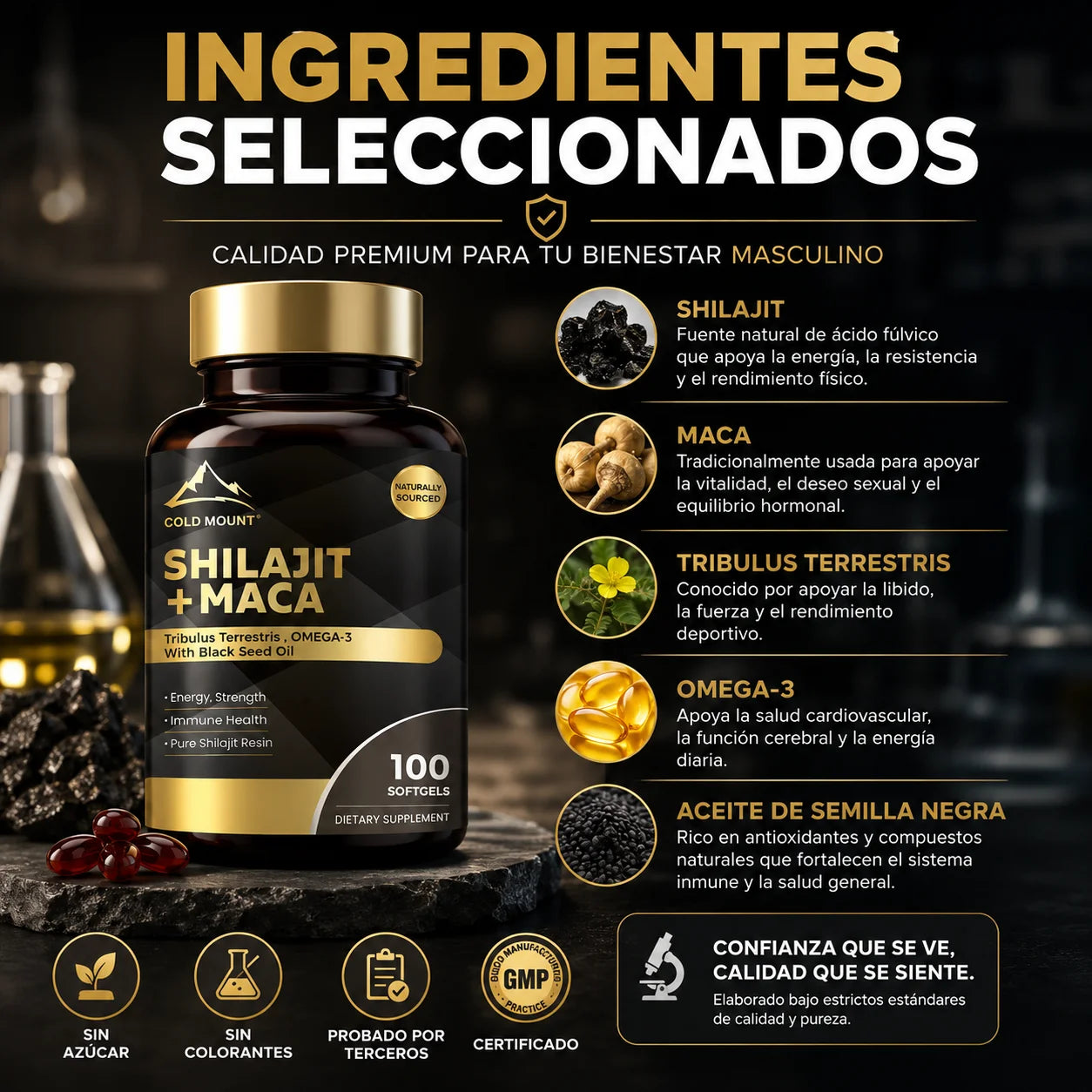 Shilajit + Maca | Recupera Tu Energía Masculina