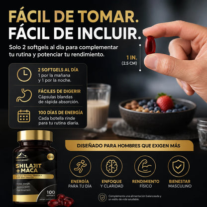 Shilajit + Maca | Recupera Tu Energía Masculina