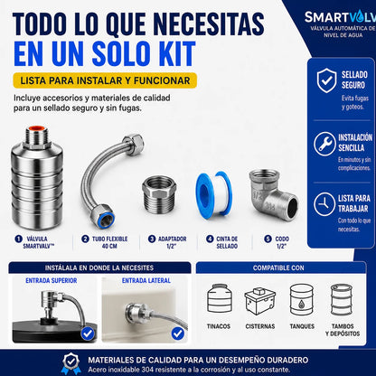 Kit SmartValv™ | Control Preciso del Agua Desde el Primer Uso