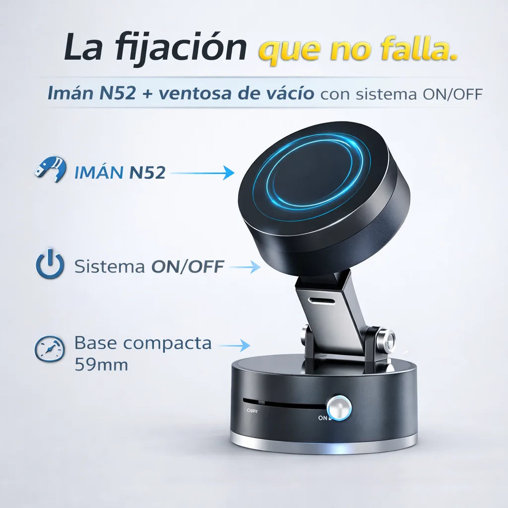 FixPro 360™ | Soporte Magnetico con Ventosa