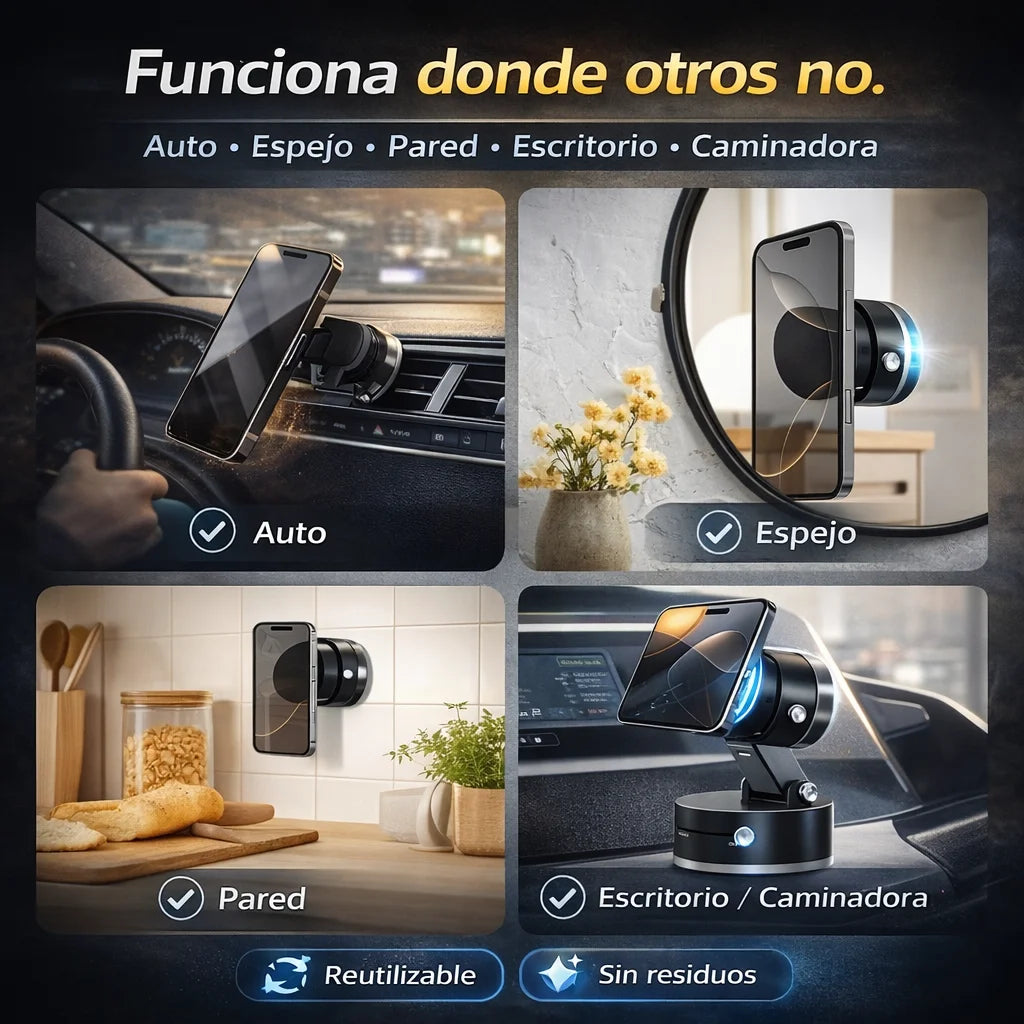 FixPro 360™ | Soporte Magnetico con Ventosa