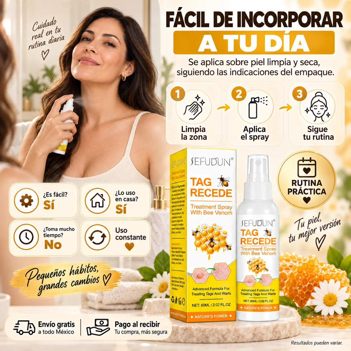 Spray con Veneno de Abeja | Para Verrugas y Marcas Cutáneas
