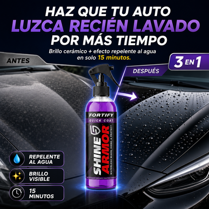 Spray Cerámico 3 en 1 para Auto | Brillo y Protección Sin Agua